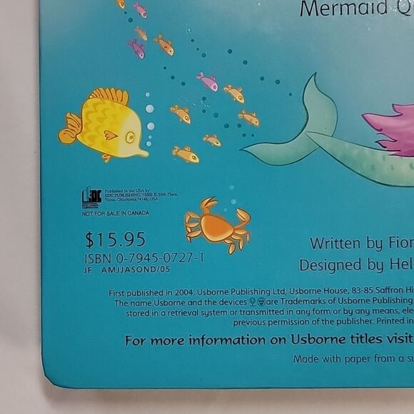 USBORNE MERMAIDS TOUCHY-FEELY BOARD BOOK - Picture 8 of 8